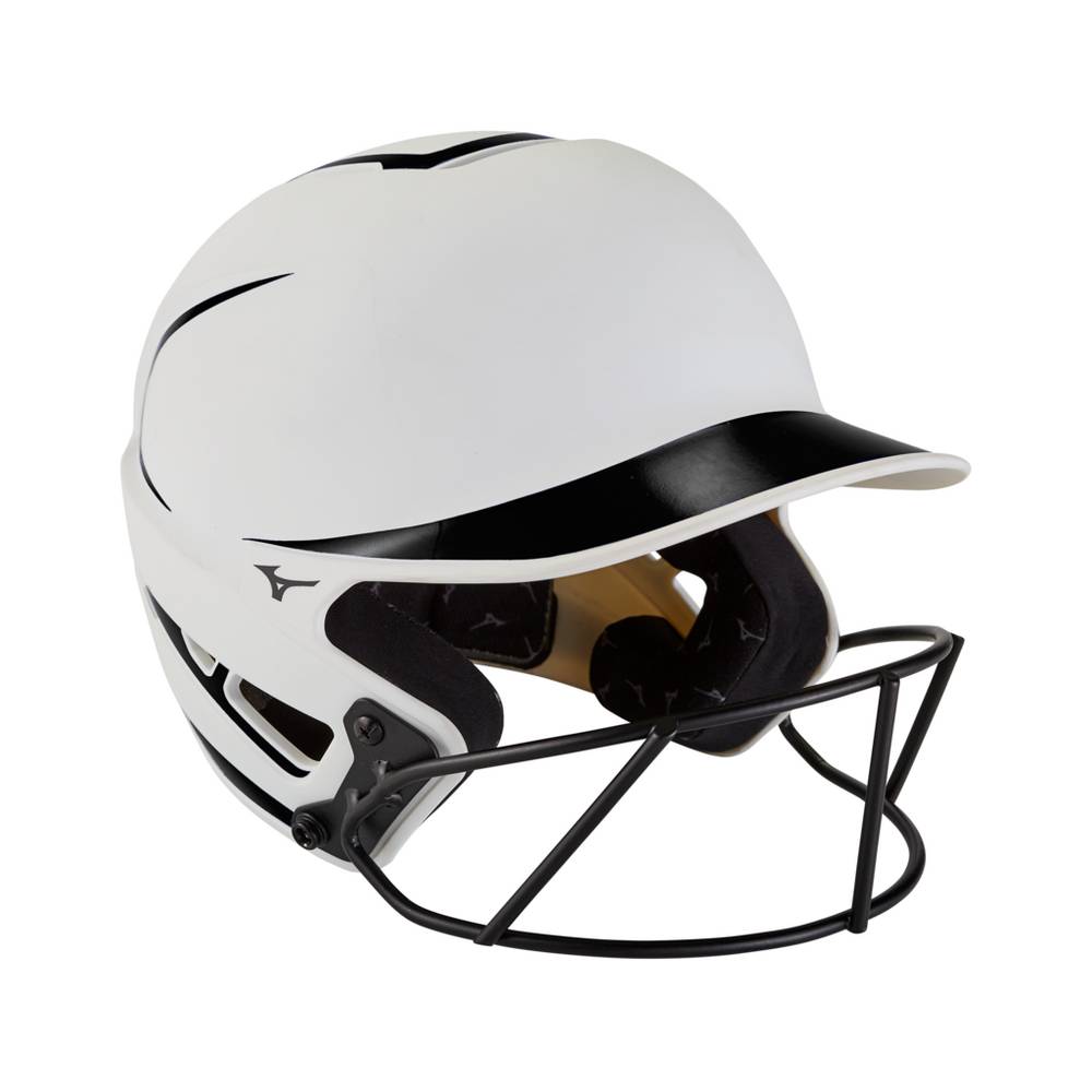 Casco Mizuno F6 Fastpitch Softball Batting Donna - Bianche/Nere - 53761-ISNK